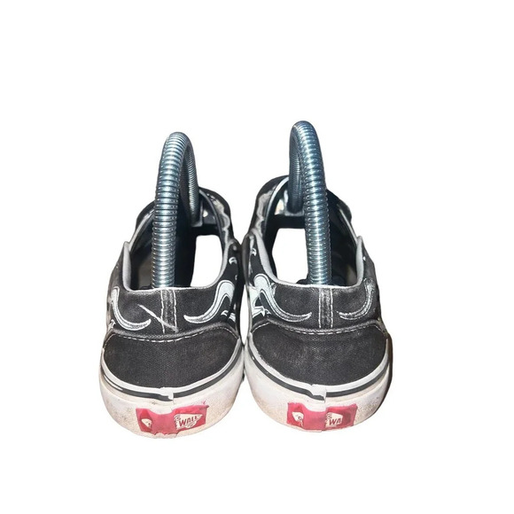 VANS Classic Slip-On Reflective Flame Black unisex Canvas Sneakers Men4/Women5.5 - Picture 7 of 9